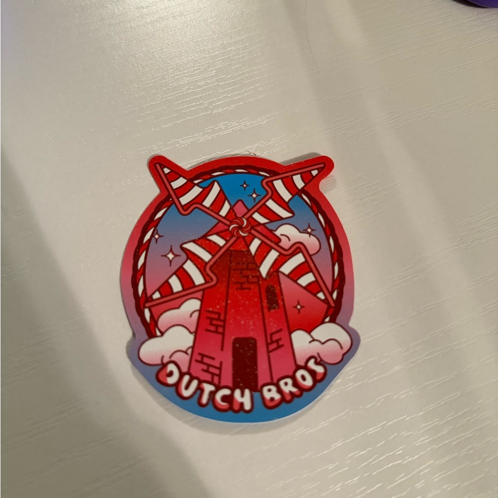 Dutch bros candy cane scented sticker